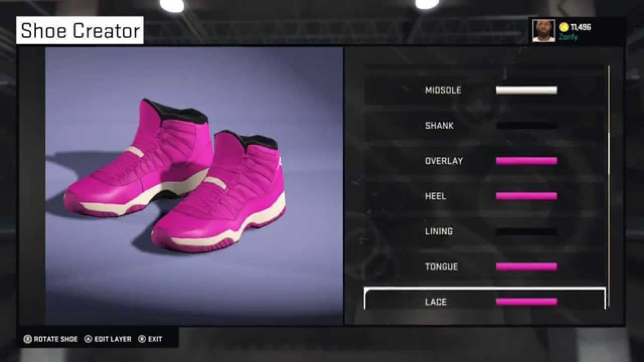 NBA 2K15 Shoe Creator - Air Jordan 11 Custom Pink Everything 