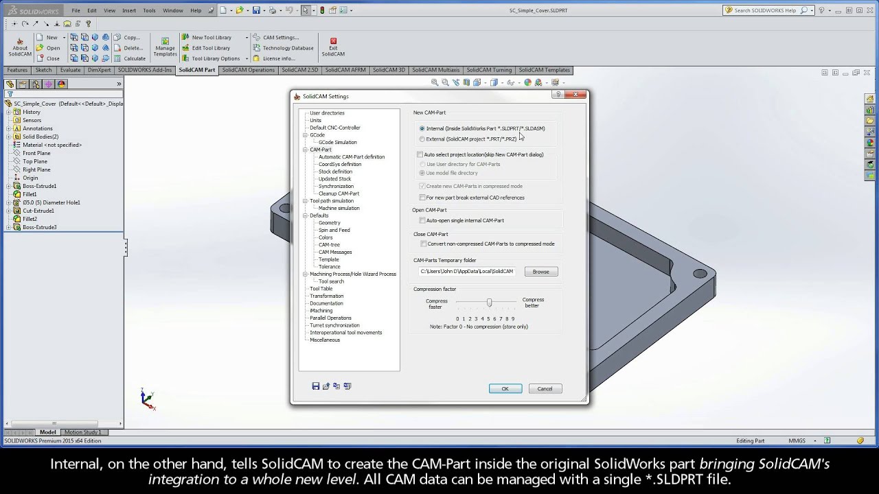 Create a New Milling CAM Project