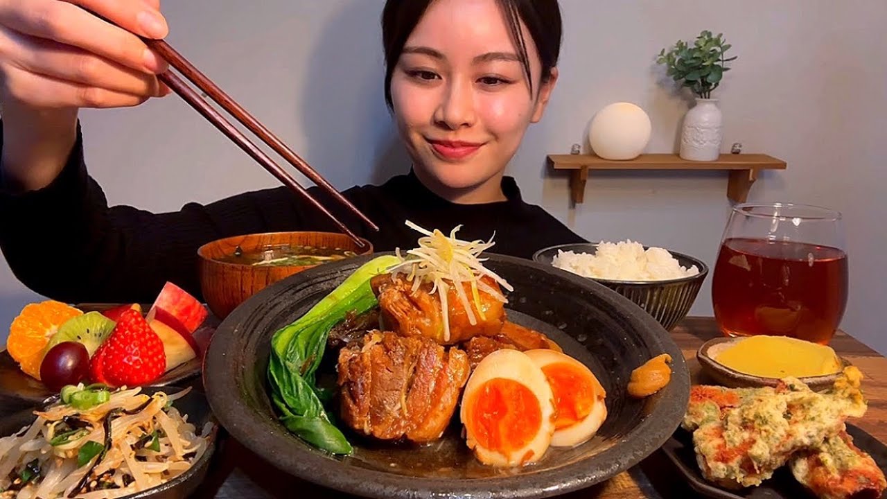 【ASMR】角煮定食 [EatingSounds モッパン 咀嚼音 먹방]