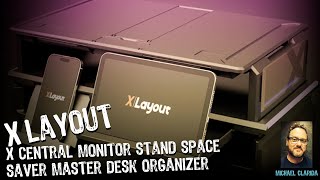 X Layout X Central monitor stand space saver master desk organizer review