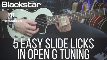 5 Easy Slide Licks in Open G Tuning | Blackstar Potential Lesson