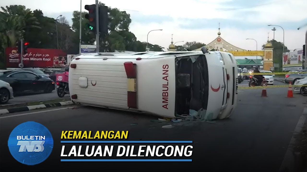 Kemalangan Ambulans Bawa Pesakit Covid 19 Terbalik Youtube