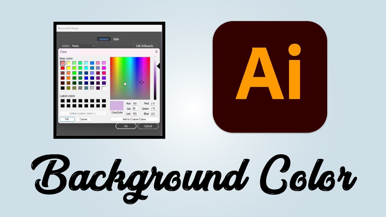 How to change background color on the Artboard in Adobe Illustrator ...