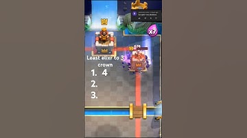least elixir to 3 crown #clashroyale #supercell #gaming #clash