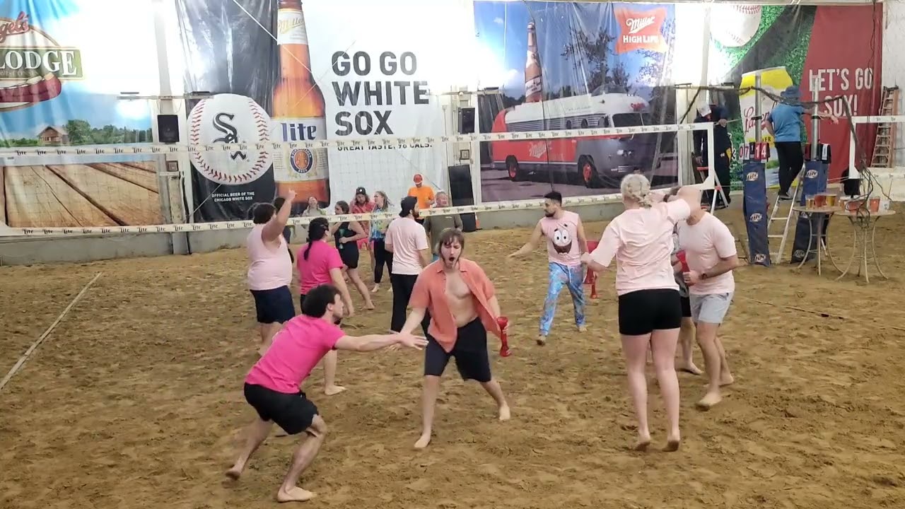 26.1.10 Semi-finals 🍺 ✋️ 3 games, 2 of which are ours Beverage in hand volleyball @ Jesse Oaks