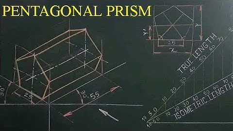 Isometric Projection Of Pentagonal Prism  in Engineering Graphics (Part-3)