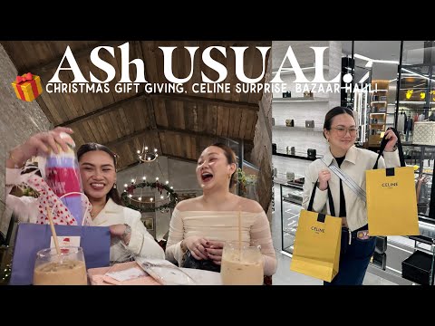 #AShUSUAL: CHRISTMAS GIFT GIVING, CELINE SURPRISE, BAZAAR HAUL! | ASHLEY SANDRINE