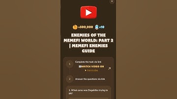 MEMEFI CODE 29 August ENEMIES OF THE MEMEFI: PART 2 | Latest Code MemeFi Task 29 August 2024
