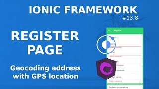 Ionic Tutorial 13.8 - Getting user address with Geolocation and Google maps geocoding