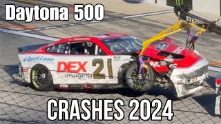 Nascar Daytona 500 Craziest Crashes 2024 , Pit Stops , &amp; More