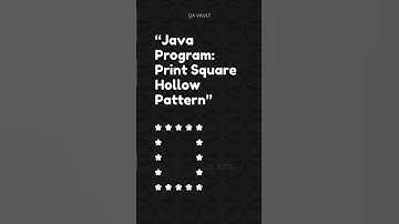Java Program to Print Square Hollow Pattern | Learn Loops in Java | Java Shorts Challenge