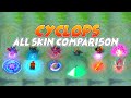 Cyclops all skin comparison 2023