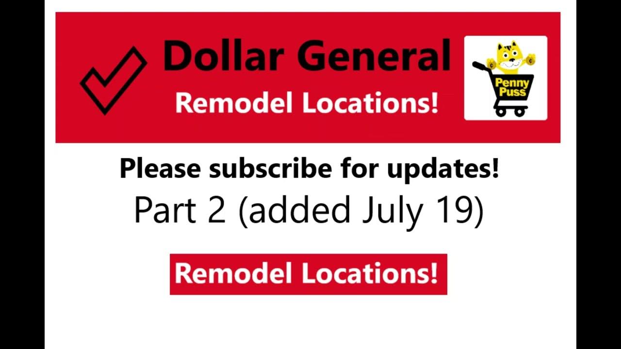 Dollar General Remodels July 19 Part 2 YouTube