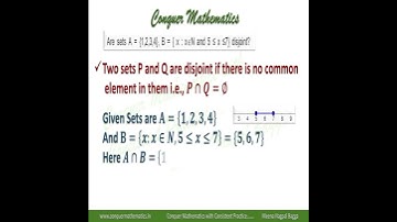 Disjoint Sets - Class 11 Mathematics -Support Material, DoE