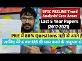 Trend analysis of upsc pre last 5 year papers for upsc pre 2022  upsc prelims core area  ias pre