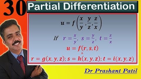 Chain Rule | 𝒇(𝒙/𝒚  , 𝒚/𝒛,𝒛/𝒙  ) | Composite Function | Partial Differentiation  | Dr Prashant Patil