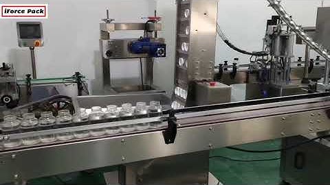Automatic cap loading feeding bottle high speed capping machine testing video