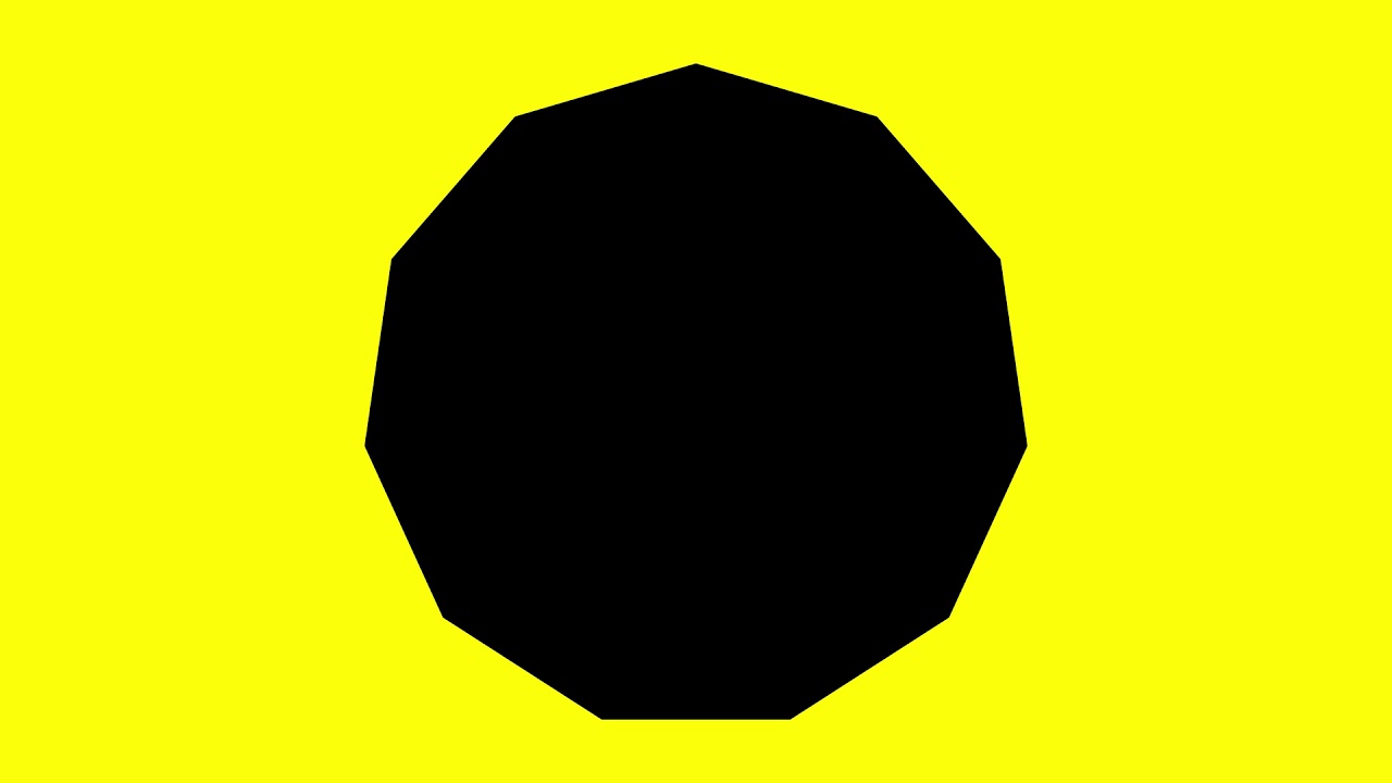 Black Hendecagon Yellow Background Scale Down
