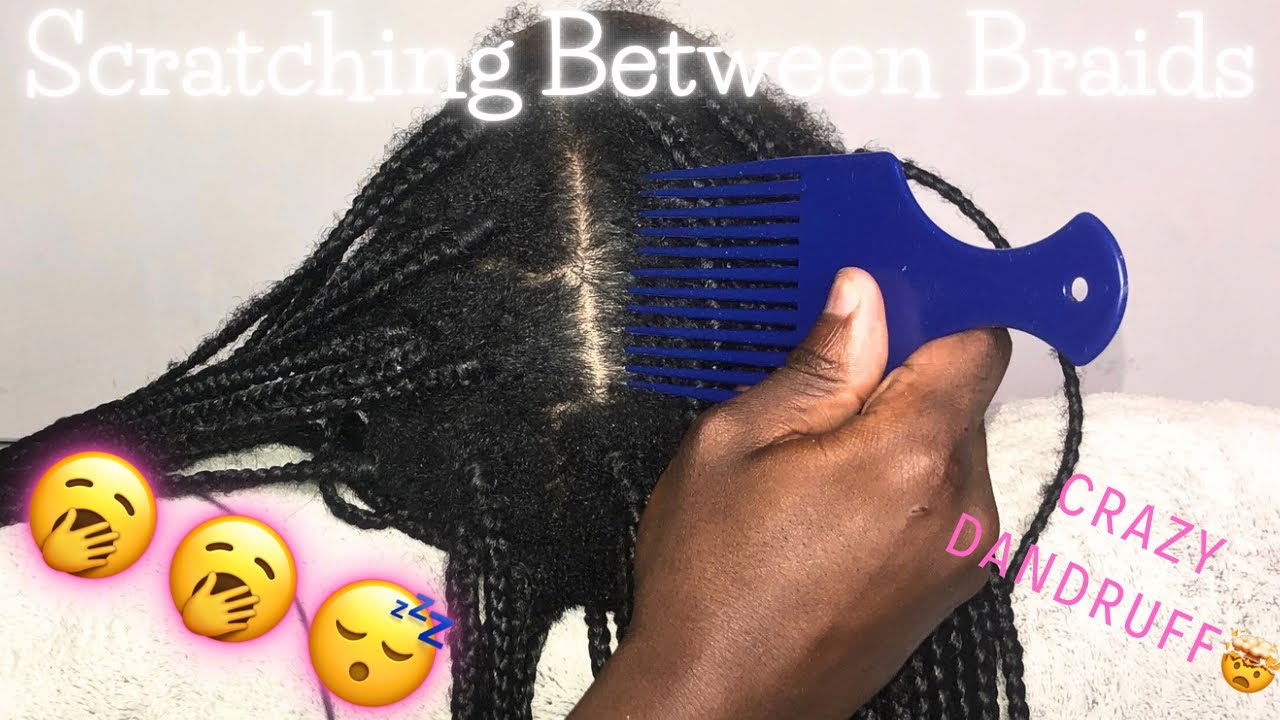 ASMR Scratching Between Braids With A Comb | No Talking | ASMR Sounds