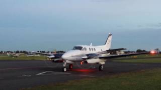 Beechcraft C90GTi King Air Taxi and shut down.