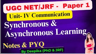 UGC Net Paper 1 || Synchronous and Asynchronous Learning