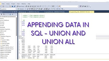 SQL | Appending data in SQL | Combine result set of two or more SELECT | UNION and UNION ALL