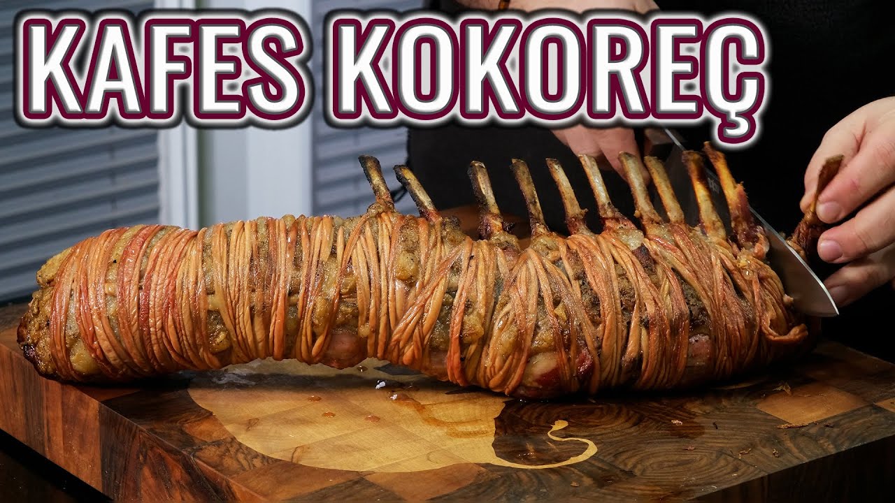 İÇİ KUZU KAFES, DIŞI KOKOREÇ! BÖYLESİ GÖRÜLMEDİ !! (Mangalda Kuzu Kafes Kokoreç Tarifi )