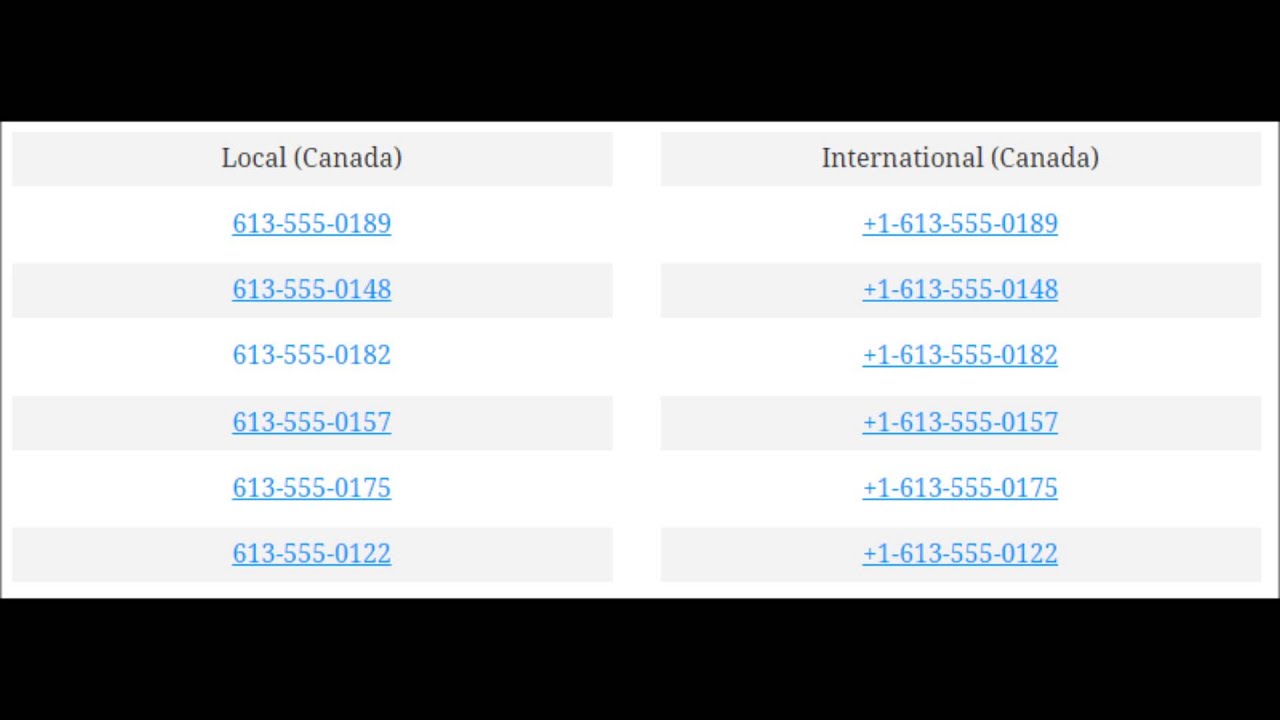 Generate Fake Canadian Canada Telephone Numbers For Free Youtube