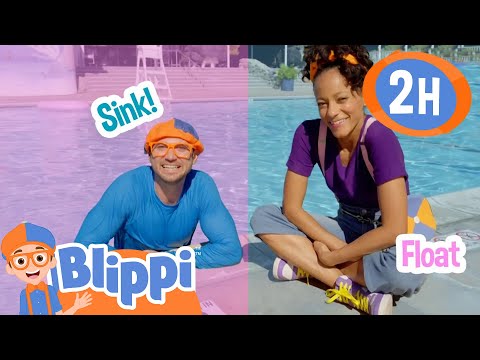 Sink Or Float Swim Challenge | Blippi x Meekah Best Friend Adventures | Educational Videos For Kids