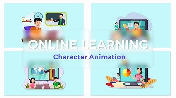 Flat Character Motion Graphic Animation | After Effects Templates | Online Learning Scene Pack