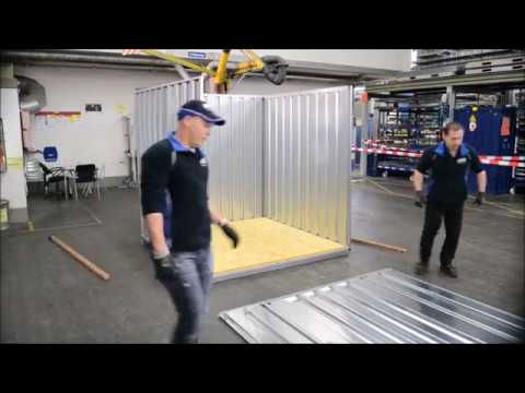 Anleitung zur Montage von Materialcontainer & Schnellbaucontainer