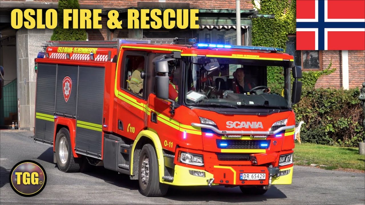 [Norway] *NEW* Fire Engine Responding! + Ladder & Divers Demo