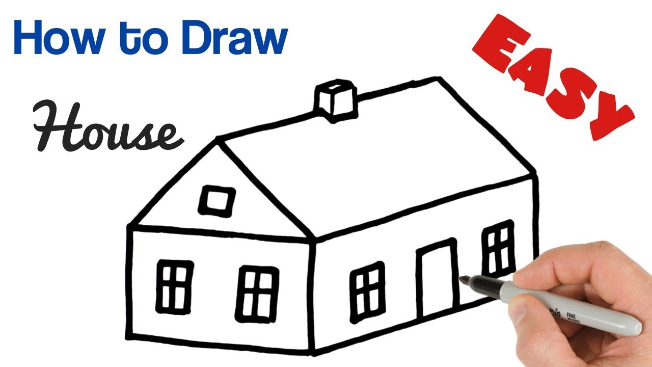 How to Draw House Easy | Art tutorial for beginners - YouTube