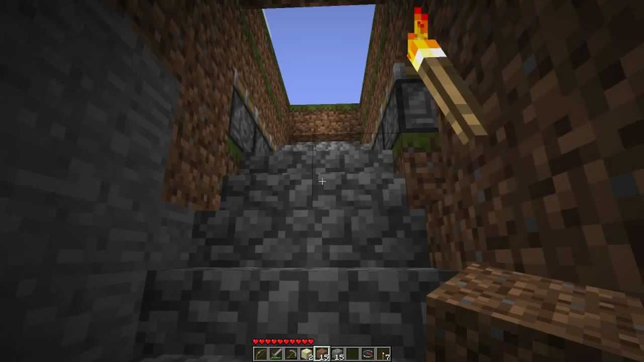 Minecraft Hidden Piston Floor Hatch Tutorial Youtube