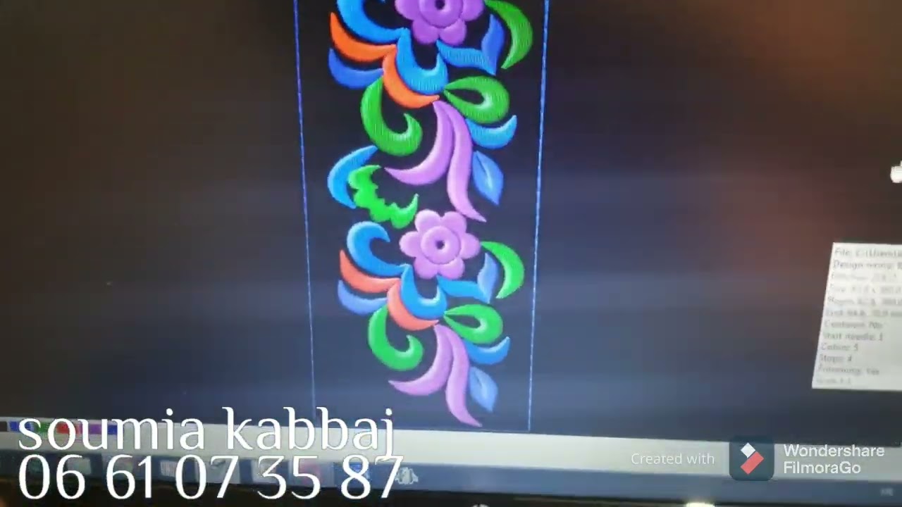 لمعرفة حساب ثمن كل رشمة الطرز بالكمبيوتر مع قناة سمية القباج