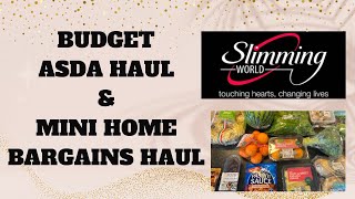 Slimming World Budget Asda haul and mini home bargains haul  #Slimmingworld #weightloss