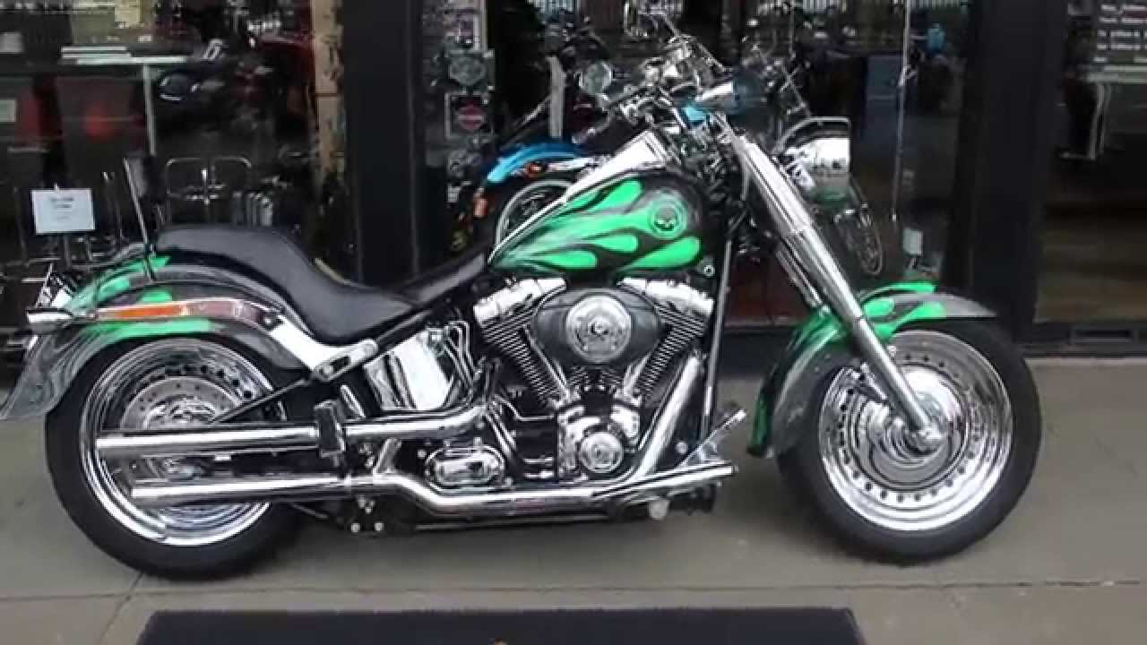 2009 HARLEY DAVIDSON CUSTOM GREEN FLAME FAT BOY WCHD 