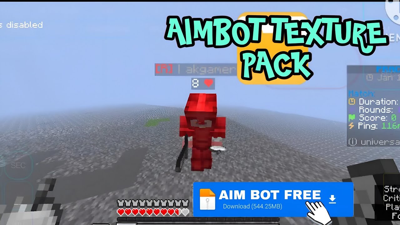 AIMBOT Texture Pack For Pojav Java / Pojav - YouTube