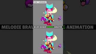 Melodie Brawler &amp; Skin Winning and Losing Animations  #brawlstars #superraregaming