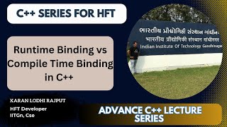 compile time binding/early binding vs run time binding/late binding in c++ || CPP for HFT systems