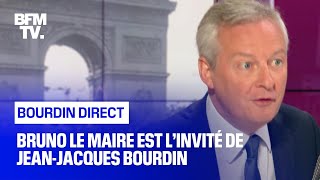 Bruno Le Maire face à Jean-Jacques Bourdin en direct