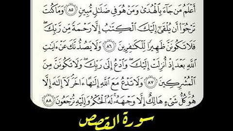 سورة القصص للقارئ صالح الأنصاري