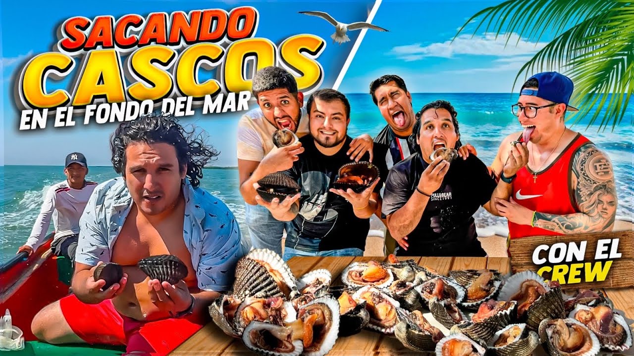 PESCANDO CASCOS DE MULA EN EL MAR | LO PROBAMOS EN LA CANCHITA CON EL CREW