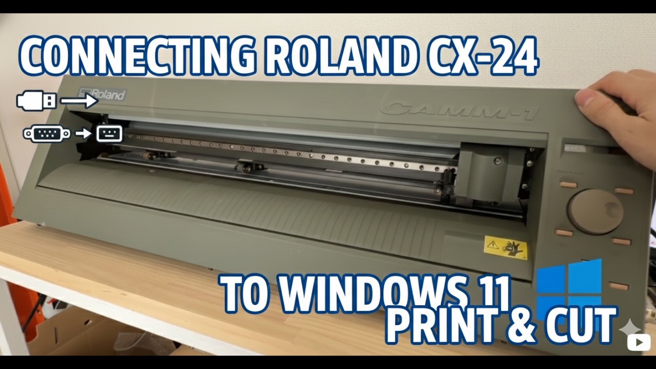 Using Roland CX-24 with Windows 11 - Print and Cut in CutStudio 