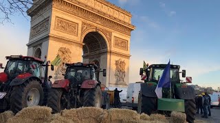 Agriculteurs: action de la Coordination rurale autour de l'Arc de Triomphe à Paris | AFP Images