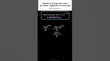 Smart Tricks to Find Remainders — No Binomial Theorem! | JEE Mains & Advanced #maths #shorts