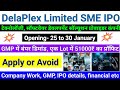 DelaPlex Limited SME IPO review ।। Company Work, GMP, IPO details, financial