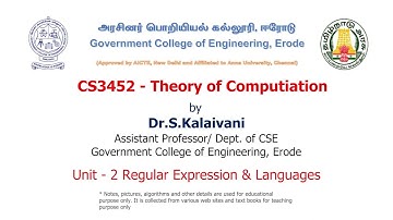 TOC | Unit-2 | Lec-01 | Regular Expression Introduction