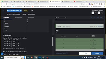 Inside The Stadium || Starter 85 Codechef solution in C++ || Solution with explanation