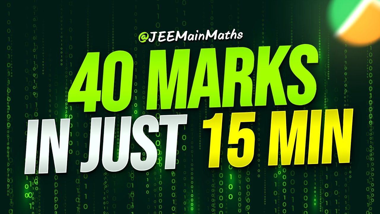 In Hindi How to Score 40 Marks in Just 15 min in JEE Main Math  JEE Mains 2017 Math Solutions